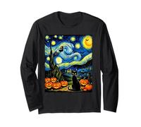 Costume da Festa per Halloween Black Cat Van Gogh Maglia a Manica