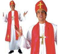 Costume Da Festa Religioso Per Uomo Vescovo Santo Cardinale Papa Prete OS PS