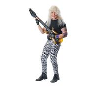 Costume Da Festa Rock Star Anni 70 80 Pantaloni Con Stampa Zebra