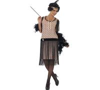 Costume Da Flapper Anni '20 Coco Per Adulti: Rosa E Nero
