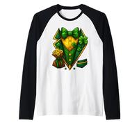 Costume da Folletto di San Patrizio per Il Giorno del Trifoglio Irlandese Maglia con Maniche Raglan