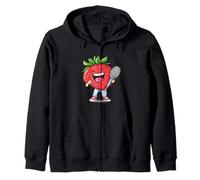 Costume da fragola cantante che porta le risate Felpa con Cappuccio