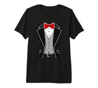 Costume da Gentleman Chic Trombe-L'Oeil Papillon Maglietta Premium