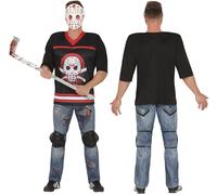 Costume da giocatore di hockey assassino per Halloween, taglia M