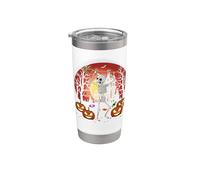 Costume da giocatore di lacrosse con scheletro per Halloween Party Coach Bicchiere termico in acciaio inox doppia parete