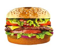 Costume Da Gioco Di Ruolo Di Hamburger Stage, Outfit Di Hamburger Divertente, Sostegno Alla Festa Di Halloween Creativa, Design Leggero E Di Dimensioni 65 Cm Per Uomini Eventi A Tema Donne Eventi Tema