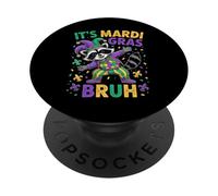 Costume da giullare Mardi Gras Bruh Raccoon PopSockets PopGrip Adesivo
