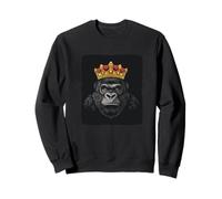 Costume da gorilla con corona per re e gorilla Felpa