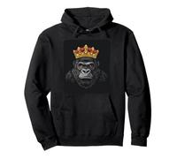 Costume da gorilla con corona per re e gorilla Felpa con Cappuccio