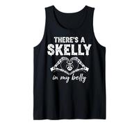 Costume da Gravidanza con Scritta There's a Skelly in My Belly Funny Spooky Canotta