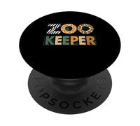 Costume da guardiano dello zoo per adulti, per Halloween, feste safari, guardiano dello zoo PopSockets PopGrip Adesivo