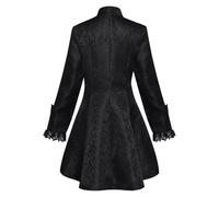Costume da Halloween da donna, mantello ricamato a coda di die, gotico, giacca formale elegante, cappotto stile vittoriano, costume Halloween