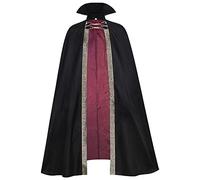 Costume da Halloween da donna per adulti con cappuccio, unisex, lunghezza intera, adatto per feste di Halloween, bestiario medievale (nero, M)
