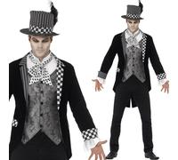 Costume Da Halloween Deluxe Del Cappellaio Matto Uomo Fiaba M-XL