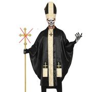 Costume Da Halloween Per Adulti Papa Nero Abito Da Pontifex Nero Nuovo FG