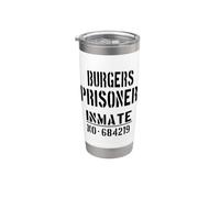 Costume da Halloween per amanti degli hamburger, prigioniero pigro Bicchiere termico in acciaio inox doppia parete