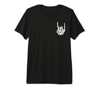 Costume da Halloween Stile Punk Rock Skeleton Hand Cool Maglietta Premium
