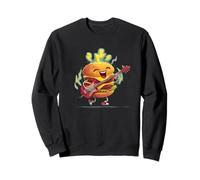 Costume da Hamburger Elettrico per Ragazzi e Ragazze Felpa