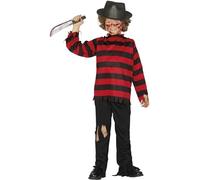 Costume Bambino Horror Halloween Nightmare Freddy Krueger 10/12 Anni