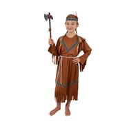 Costume da indiana per bambina con cerchietto e piume - taglia S