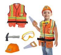 Costume da ingegnere - Set da gioco di ruolo da costruzione, giubbotto, gioco di ruolo, set di apprendimento creativo, attività fantasiosa | Attrezzatura per bambini in età prescolare