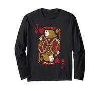 Costume da Jack Heart Card Poker Vegas Maglia a Manica