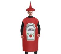 Costume da ketchup, 101 cm, in poliestere, per uso alimentare, unisex, per giochi di ruolo, feste ed eventi, cosplay, spettacoli teatrali