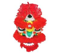 Costume da Leone Cinese per Capodanno, Danza del leone cinese for intrattenimento fitness Decorazione della danza del leone Feste tradizionali(Red)