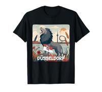 Costume da Leone di Düsseldorf con Vista sulla Città per i Tifosi Tedeschi Maglietta