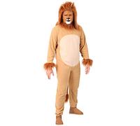 Costume da leone per adulti, tuta da leone marrone con coda e cappuccio separato, per la Giornata mondiale del libro, Halloween, personaggio TV e film, taglia L