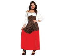 Costume da locandiera medievale popolana pastorella