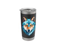 Costume Da Lupo Blu Testa Di Lupo Mannaro E Lupi Bicchiere termico in acciaio inox doppia parete