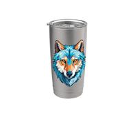 Costume Da Lupo Blu Testa Di Lupo Mannaro E Lupi Bicchiere termico in acciaio inox doppia parete