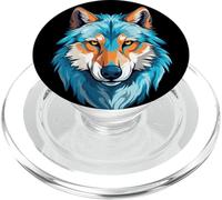 Costume Da Lupo Blu Testa Di Lupo Mannaro E Lupi PopSockets PopGrip per MagSafe