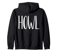Costume da Lupo ululato - Divertente Lupo va ululato Felpa con Cappuccio