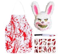 Costume da Macellaio per Halloween Costume da Serial Killer Horror Maschera da