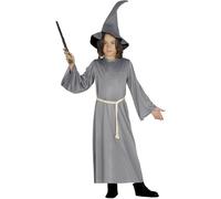 CARNEVALE HALLOWEEN MAGO STREGONE WIZARD VESTITO COSTUME 5/6 7/9 10/12 ANNI