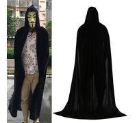 Costume da mago mantello con cappuccio in velluto gotico Vestire mantello di