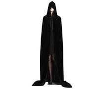 Costume da mago mantello con cappuccio in velluto gotico Vestire mantello di