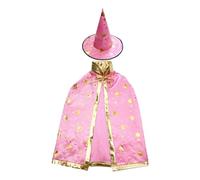 Costume da mago per bambini, mantello e cappello, set di costumi di Halloween per bambini