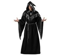 Costume da mago scuro, taglia unica, travestimento per Halloween e feste horror