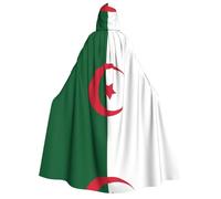Costume da mantello con cappuccio con stampa bandiera dell'Algeria, perfetto per feste, carnevale, mostre di fumetti e molto altro ancora