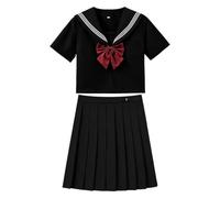 Costume da marinaio, uniforme scolastica, abito tradizionale con papillon, costume giapponese da marinaio, per compleanno, dramma, cosplay, eventi, giovani, bambini, studenti