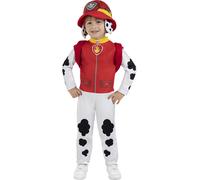Funidelia Costume Ufficiale di Marshall Paw Patrol per bambino, Include: Tuta con coda, cappello e zainetto, Taglia 2-3 anni - Tenuta per bambini per feste, Carnevale e Halloween