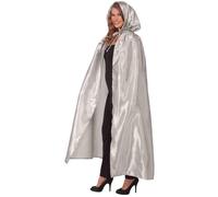 Costume Da Mascherata Elegante In Argento Con Mantello Taglia Unica