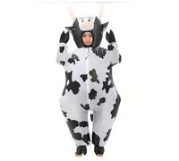 Costume da mascotte gonfiabile di mucca personalizzato, outfit in peluche a forma di cartone animato per pubblicità ed eventi promozionali Tagli UnicaAnimale,FumettoTessuto intrecciato