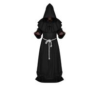 Costume da Monaco vestito frate halloween tunica carnevale saio lungo cappuccio