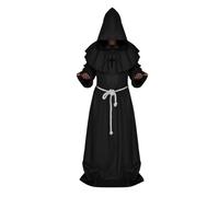 Costume da Monaco vestito frate halloween tunica carnevale saio lungo cappuccio