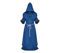 Costume da Monaco vestito frate halloween tunica carnevale saio lungo cappuccio