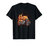 Costume da Motociclista con Fiamme per Appassionati di Phoenix Maglietta